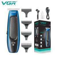 VGR V-255 zero cutting blade IPX7 waterproof low noise cordless hair clipper professional electric hair trimmer for men