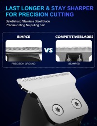 Hair Trimmer for Men Cordless Rechargeable Hair Clippers Adjustable Beard Trimmer with 5 Limit Combs