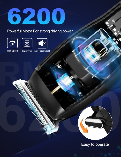 Hair Trimmer for Men Cordless Rechargeable Hair Clippers Adjustable Beard Trimmer with 5 Limit Combs