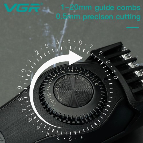 VGR V-028B Adjustable Professional Electric Beard Trimmer Best Barber Shop Cordless Hair Clipper Trimmer for Men