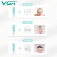 VGR V-151 Household IPX7 Waterproof Rechargeable Baby Hair Trimmer Ceramic Blade Silent Baby Hair Clipper for Kids