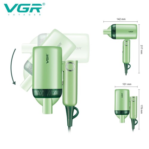 VGR V-421 1200w Fashion Design Hairstyle Corded Household Electric Hair Dryer for Travel