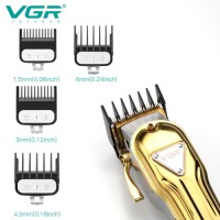 VGR V-140 High Quality Electric Hair Trimmer Professional Barber Metal Rechargeable Hair Clipper Cordless for Men