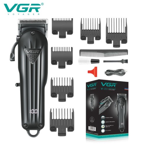 VGR V-282 Adjustable Best Powerful Professional Rechargeable Electric Barber Cordless Hair Clipper Beard Trimmer for Men