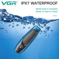 VGR V-255 zero cutting blade IPX7 waterproof low noise cordless hair clipper professional electric hair trimmer for men