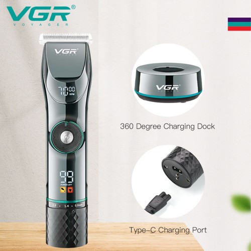 VGR V-256 hair trimmer cutting machine Professional Cordless Rechargeable barber supplies hair clippers for Men